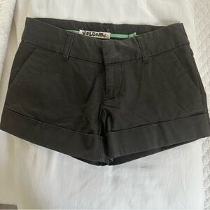 Volcom Gray Shorts with Cuffed Hems and Tailored Look